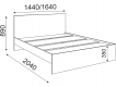 Кровать 1600 Осло М05 ШхВхГ 1640х890х2040 мм